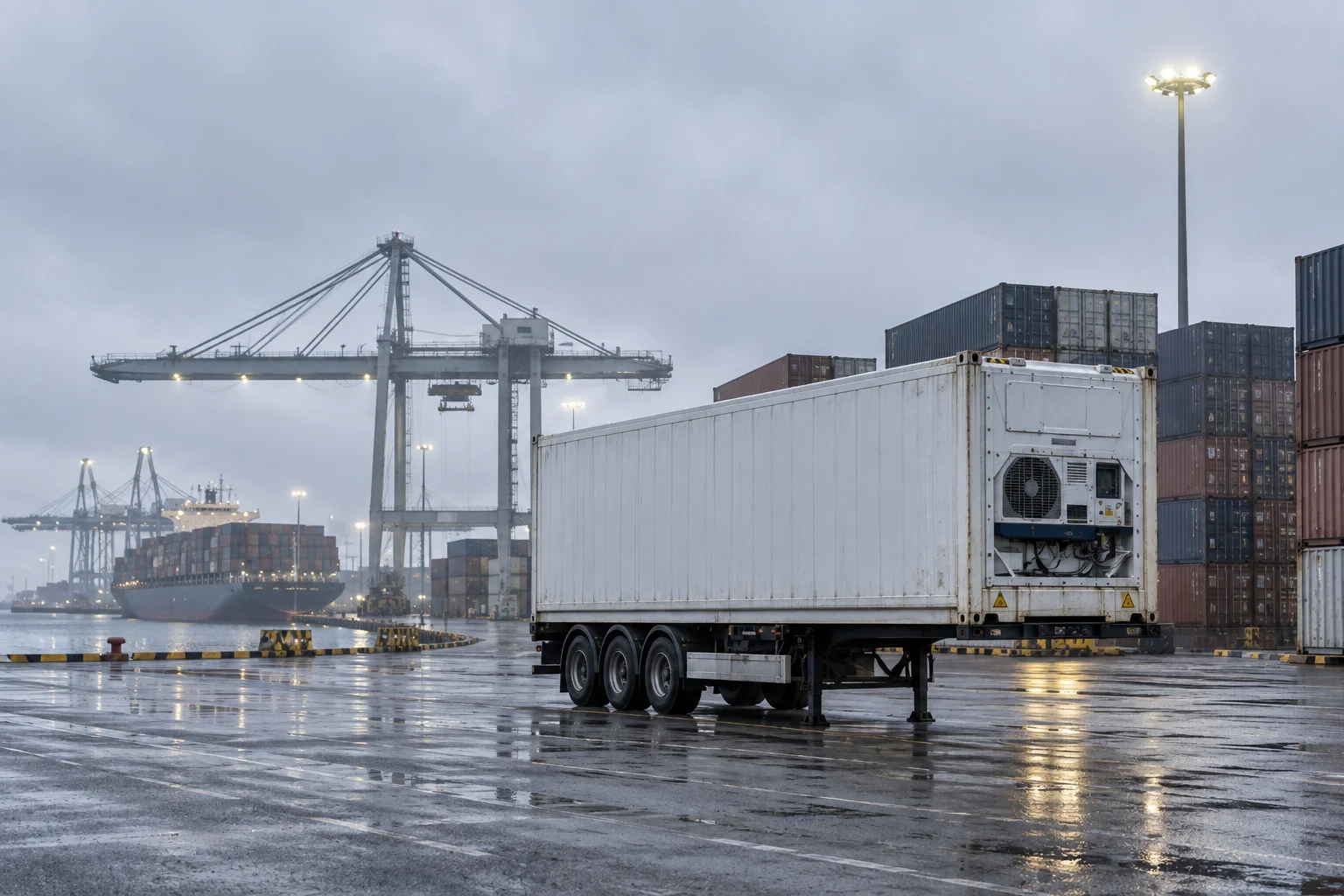 Refrigerated container of dates arriving at the Port of Rotterdam ahead of the Ramadan 2027 season
