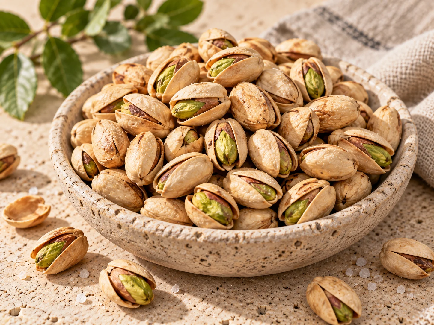 In-shell pistachios, naturally opened, raw and roasted salted, Akbari and Fandoghi
