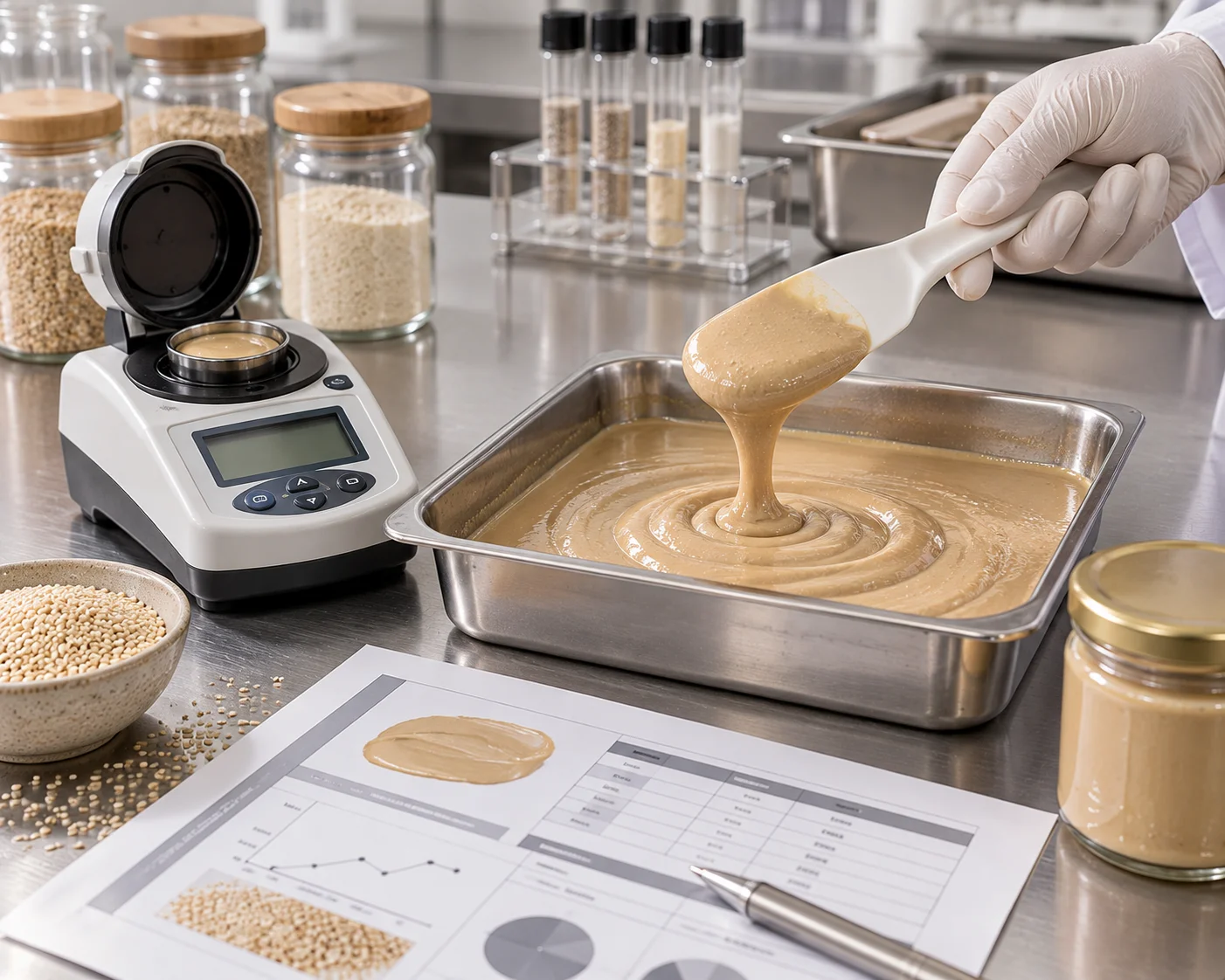 Quality control of tahini and sesame seed samples against a Plusimpex technical specification