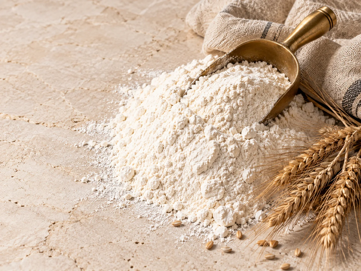 Bread flour and all-purpose wheat flour type 550 and 00 in 25 kg bags