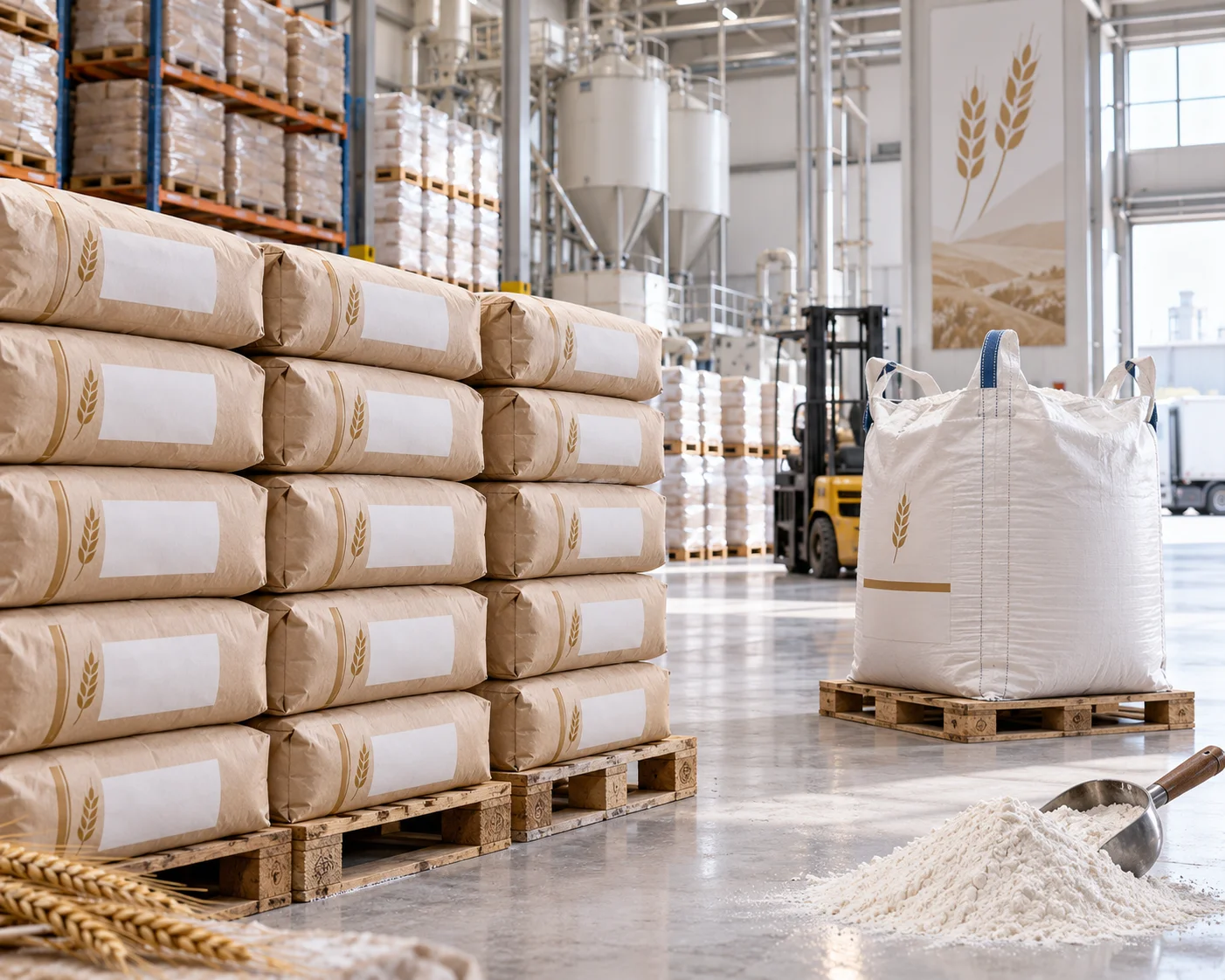 Plusimpex flour sourcing network from partner mills to the Port of Rotterdam