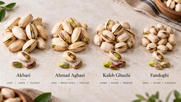 Pistachio Grades Explained: Akbari, Ahmad Aghaei, Fandoghi, Kerman and Antep