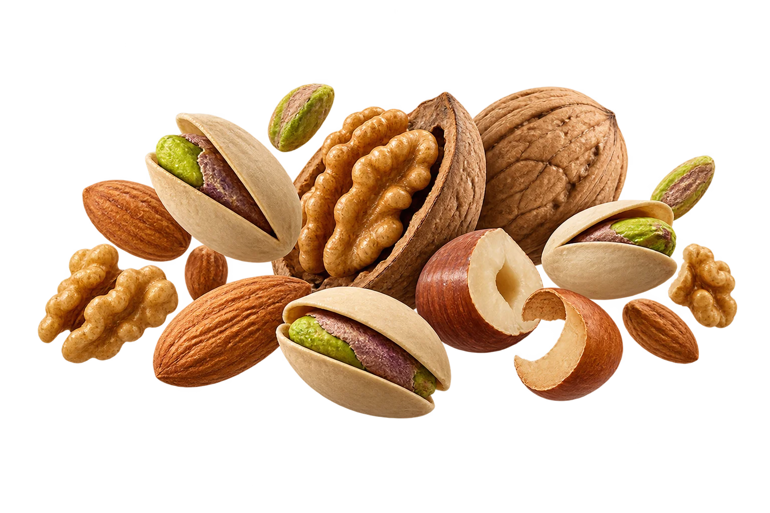 Almonds, walnuts and pistachios supplied in bulk